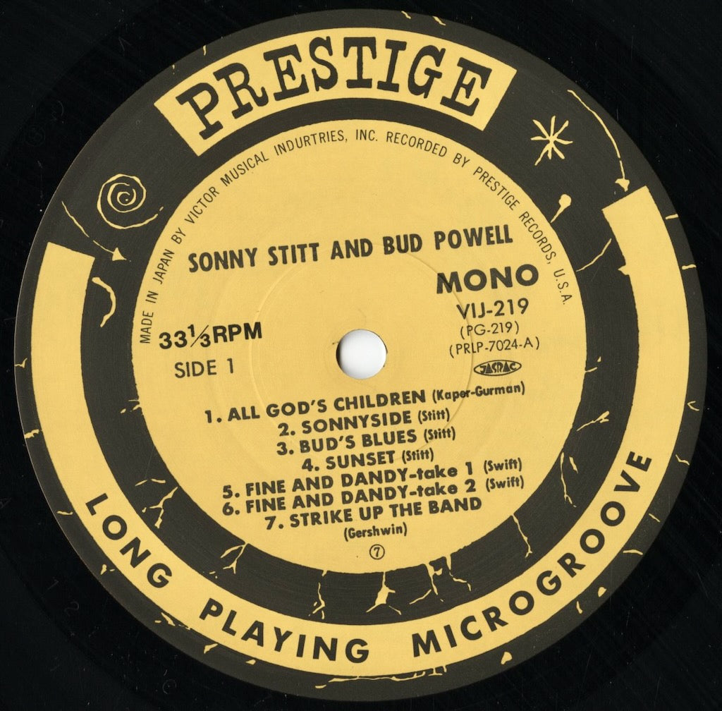 Sonny Stitt - Sonny Stitt With Powell & J.J. (VIJ-219) 1984 JPN Prestige｜中古LP
