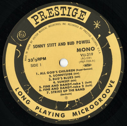 Sonny Stitt - Sonny Stitt With Powell & J.J. (VIJ-219) 1984 JPN Prestige｜中古LP