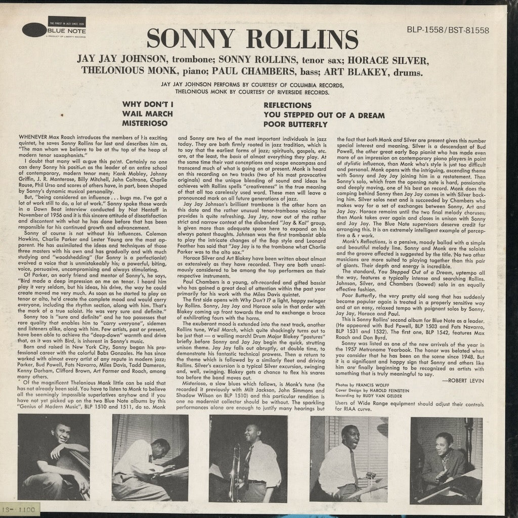 Sonny Rollins - Volume 2 (BST 81558) 1972 US Blue Note｜中古LP
