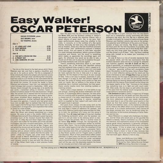 Oscar Peterson / Easy Walker (PRST 7690) 1969 US Prestige | 中古LP