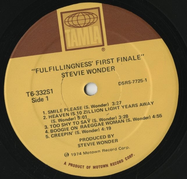 Stevie Wonder / スティーヴィ・ワンダー / Fulfillingness' First Finale (T6-332S1 ...