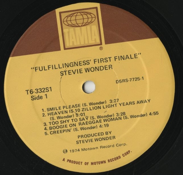 Stevie Wonder / スティーヴィ・ワンダー / Fulfillingness' First Finale (T6-332S1)