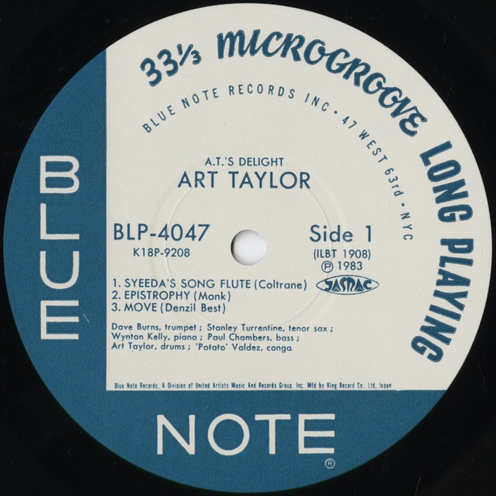 Art Taylor - A.T.'s Delight (K18P-9208) 1983 JPN Blue Note｜中古LP