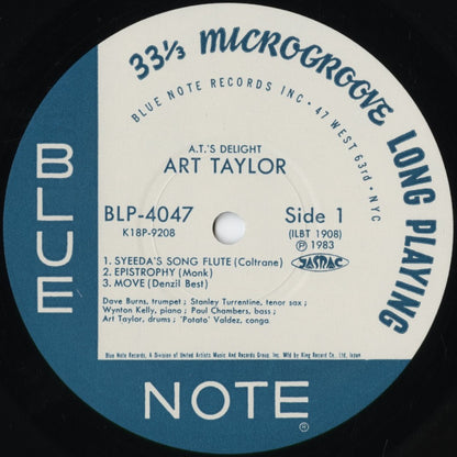 Art Taylor - A.T.'s Delight (K18P-9208) 1983 JPN Blue Note｜中古LP