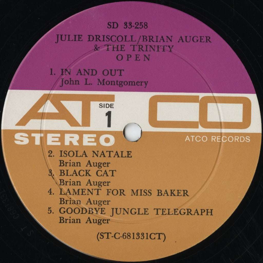 Julie Driscole & Brian Auger / ジュリー・ドリスコール & ブライアン・オーガー / Open (SD 33-258)