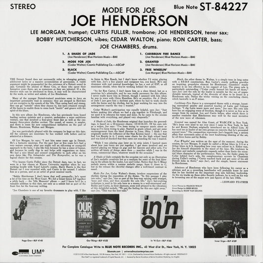 Joe Henderson - Mode For Joe (B0020642-01) 2014 US Blue Note｜中古LP