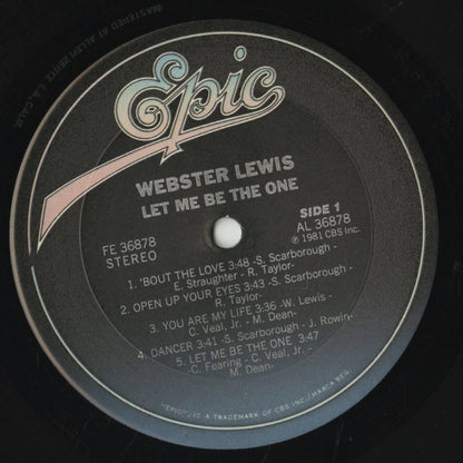 Webster Lewis / ウェブスター・ルイス / Let Me Be The One (FE 36878)