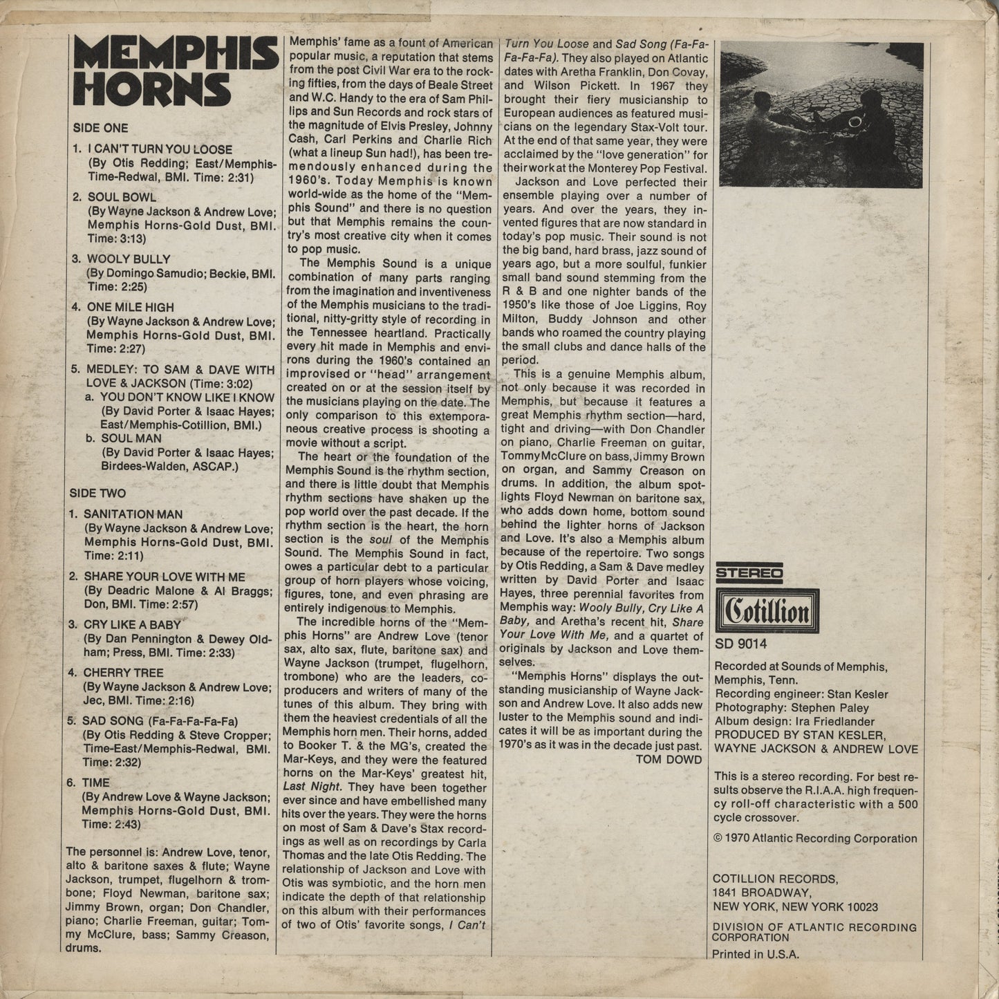 Memphis Horns / メンフィス・ホーンズ / Memphis Horns (SD 9014)