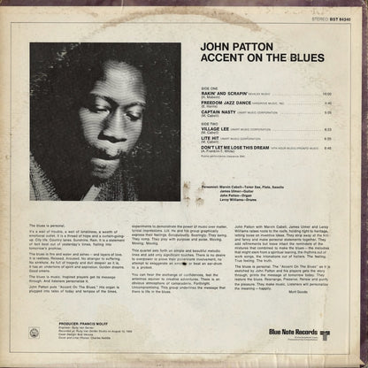 John Patton - Accent On The Blues (BST 84340) LP 1970 US Blue Note｜中古LP