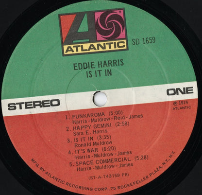 Eddie Harris - Is It In (SD 1659) LP 1974 US Atlantic｜中古LP