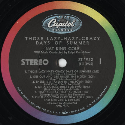 Nat King Cole – Those Lazy-Hazy-Crazy Days Of Summer (ST-1932) LP 1963 US Capitol | 中古LP