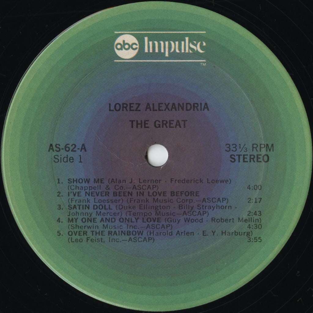 Lorez Alexandria – Alexandria The Great (AS-62) LP 1972 US Impulse! | 中古LP