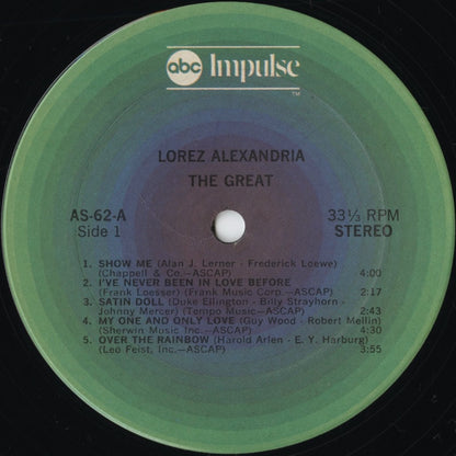 Lorez Alexandria – Alexandria The Great (AS-62) LP 1972 US Impulse! | 中古LP
