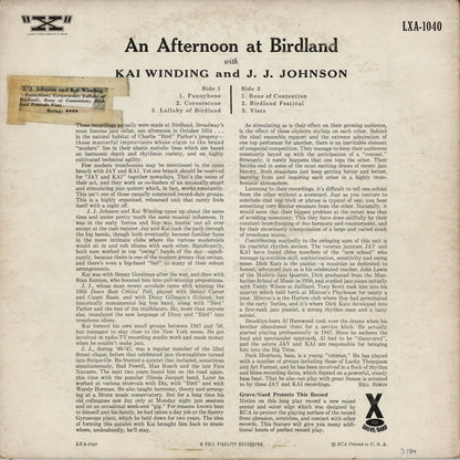 J.J. Johnson And Kai Winding - An Afternoon At Birdland (LXA 1040) 1956 US "X"｜中古LP