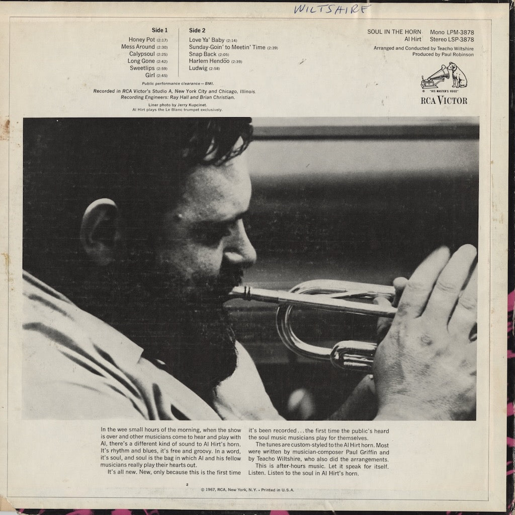 Al Hirt / アル・ハート / Soul In The Horn (LSP-3878)