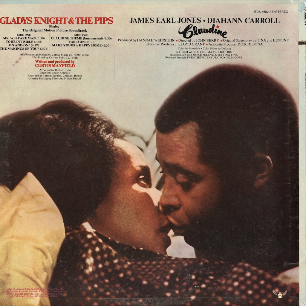 Gladys Knight & The Pips - Claudine -OST (BDS 5602) LP 1974 US Buddah｜中古LP