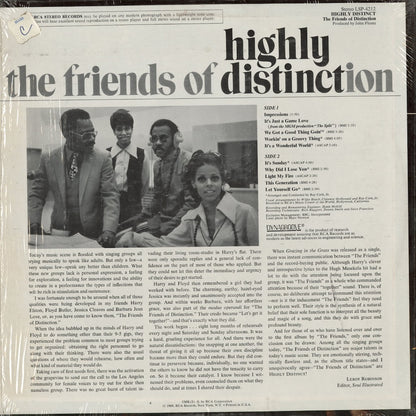 Friends Of Distinction - Highly Distinct (LSP-4212) 1969 US RCA Victor｜中古LP