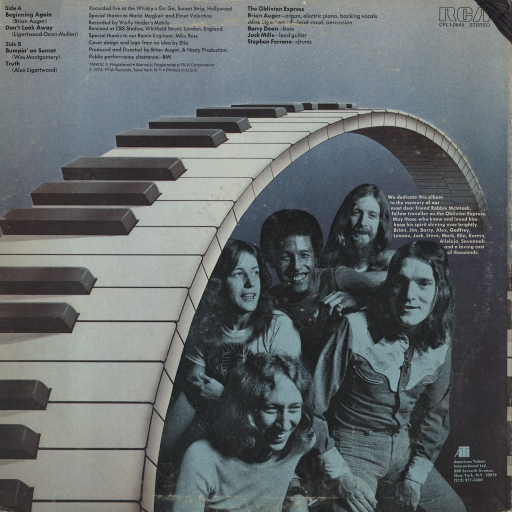 Brian Auger / ブライアン・オーガー / Live Oblivion Vol.1 (CPL1-0645)