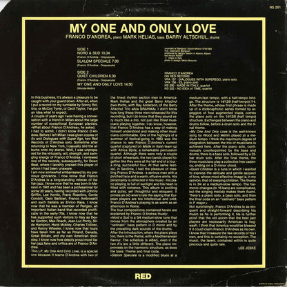 Franco D'Andrea - My One And Only Love (NS 201) 1983 ITA RED｜中古LP
