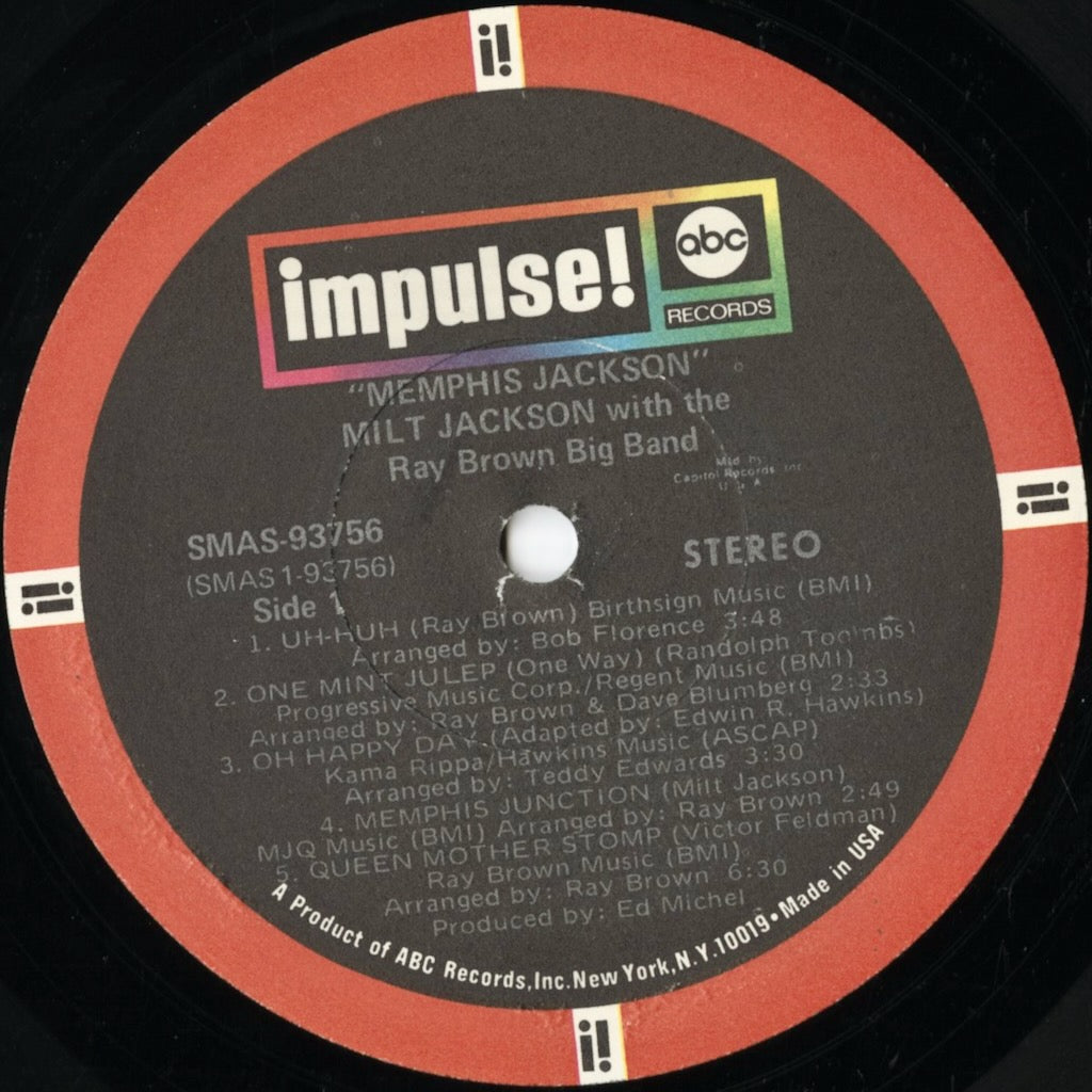 Milt Jackson / ミルト・ジャクソン / Memphis Jackson (SMAS-93756)