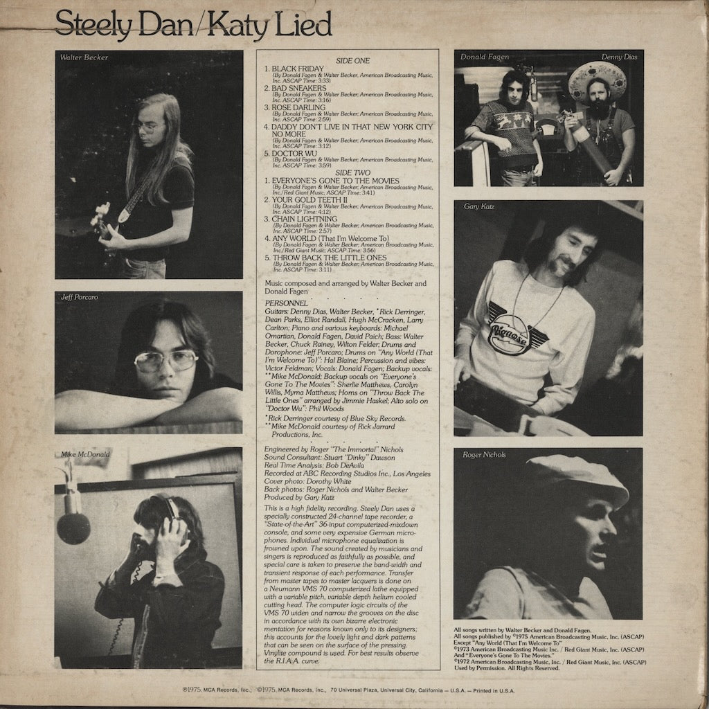 Steely Dan / スティーリー・ダン / Katy Lied (MCA-37043)