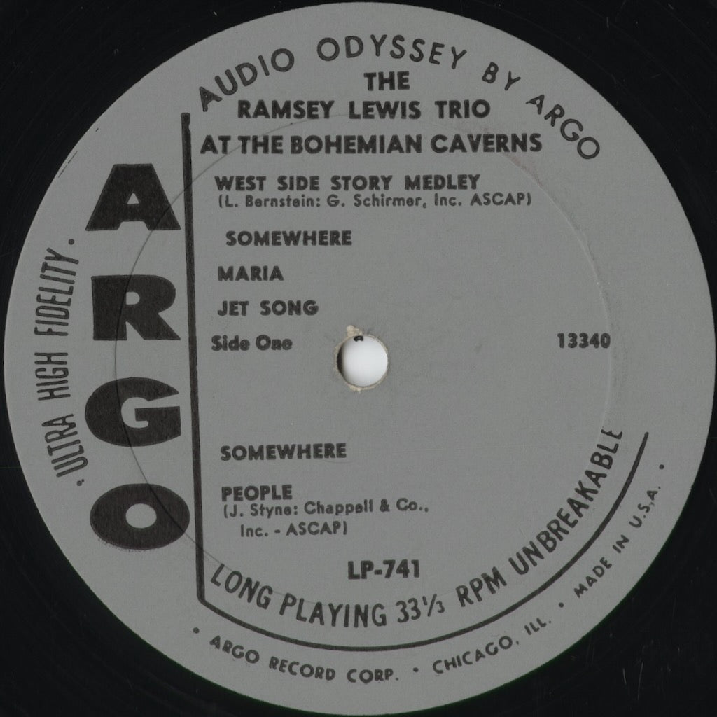 The Ramsey Lewis Trio - At The Bohemian Caverns (LP-741) 1964 US Argo｜中古LP
