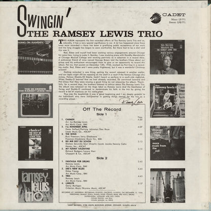 Ramsey Lewis - Swingin' (LP-771) LP 1966 US Cadet｜中古LP