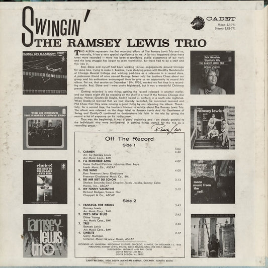 Ramsey Lewis - Swingin' (LP-771) LP 1966 US Cadet｜中古LP