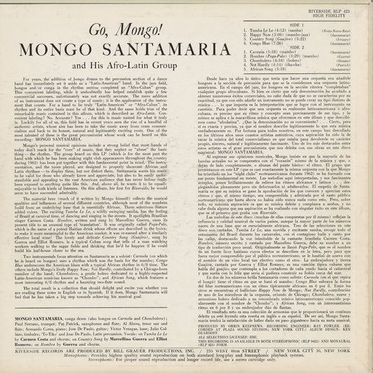Mongo Santamaria - Go, Mongo! (RLP 423) LP 1962 US Riverside｜中古LP