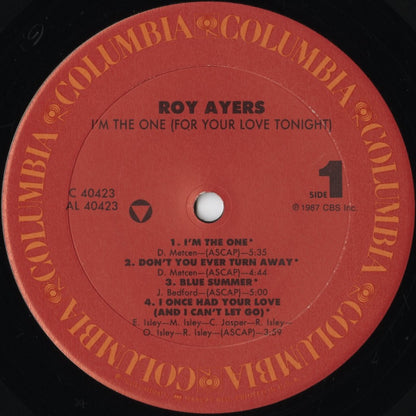 Roy Ayers / I'm The One (For Your Love Tonight) (C 40423) LP 1987 US Columbia｜中古LP