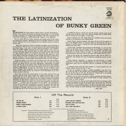 Bunky Green - The Latinization Of Bunky Green (LPS-780) LP 1972 US Cadet｜中古LP