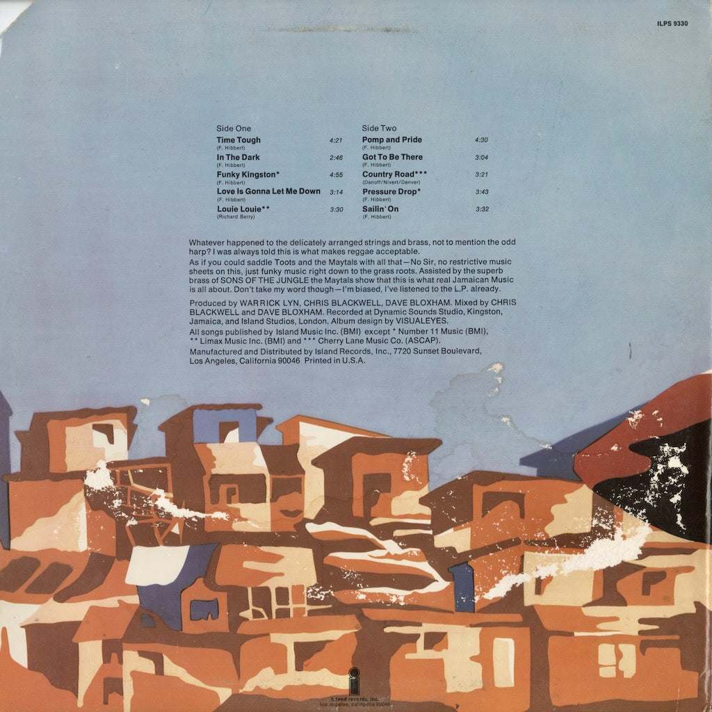 Toots And The Maytals - Funky Kingston (ILPS 9330) LP 1975 US Island｜中古LP