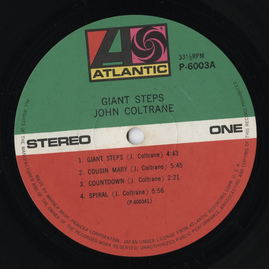John Coltrane - Giant Steps (P-6003A) LP 1971 JPN Atlantic｜中古LP