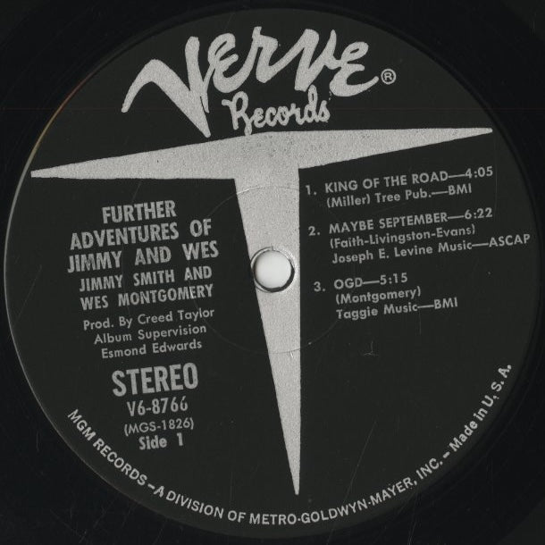 Jimmy Smith And Wes Montgomery / ジミー・スミス　ウェス・モンゴメリー / Further Adventures Of Jimmy And Wes (V6-8766)
