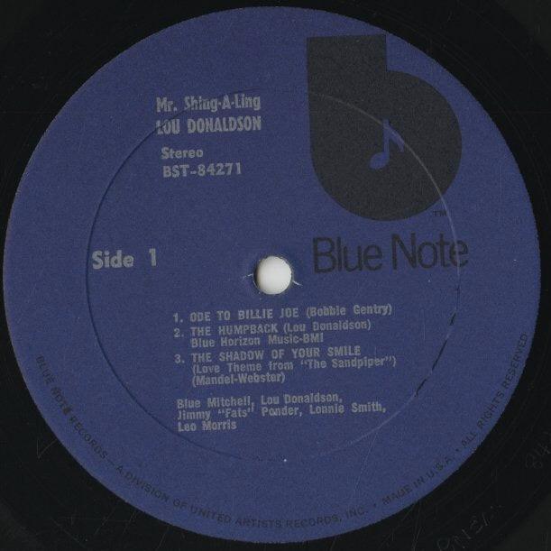 Lou Donaldson / ルー・ドナルドソン / Mr. Shing-A-Ling (BST 84271)