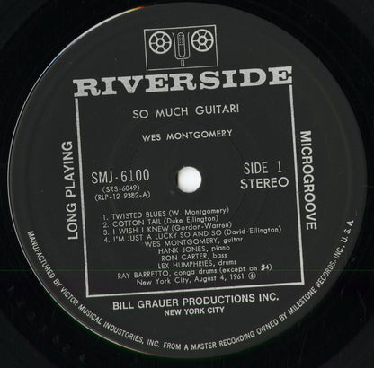 Wes Montgomery - So Much Guitar! (SMJ-6100) 1975 JPN Riverside｜中古LP