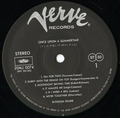 Blossom Dearie - Once Upon A Summer Time (20MJ 0074) 1986 JPN Verve｜中古LP