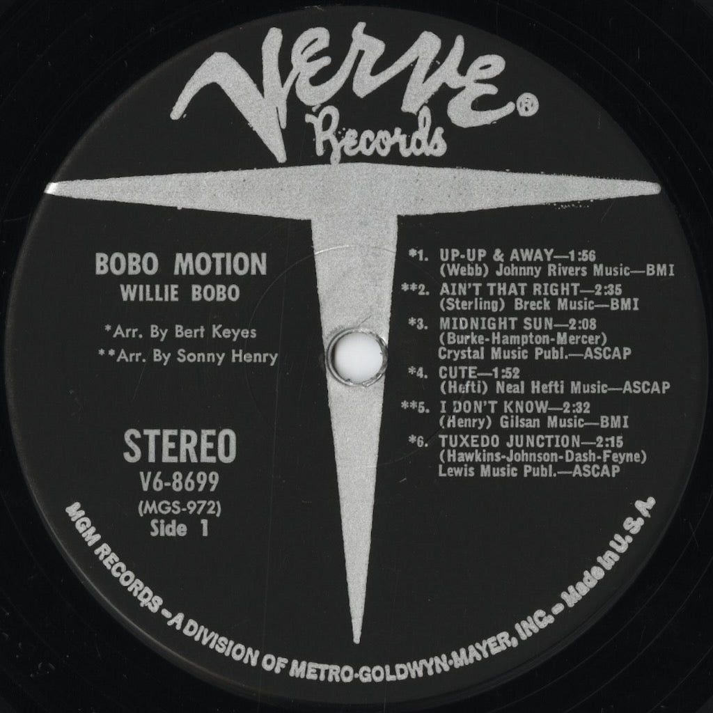 Willie Bobo – Bobo Motion (V6-8699) LP 1967 US Verve | 中古LP