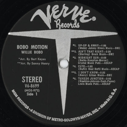 Willie Bobo – Bobo Motion (V6-8699) LP 1967 US Verve | 中古LP