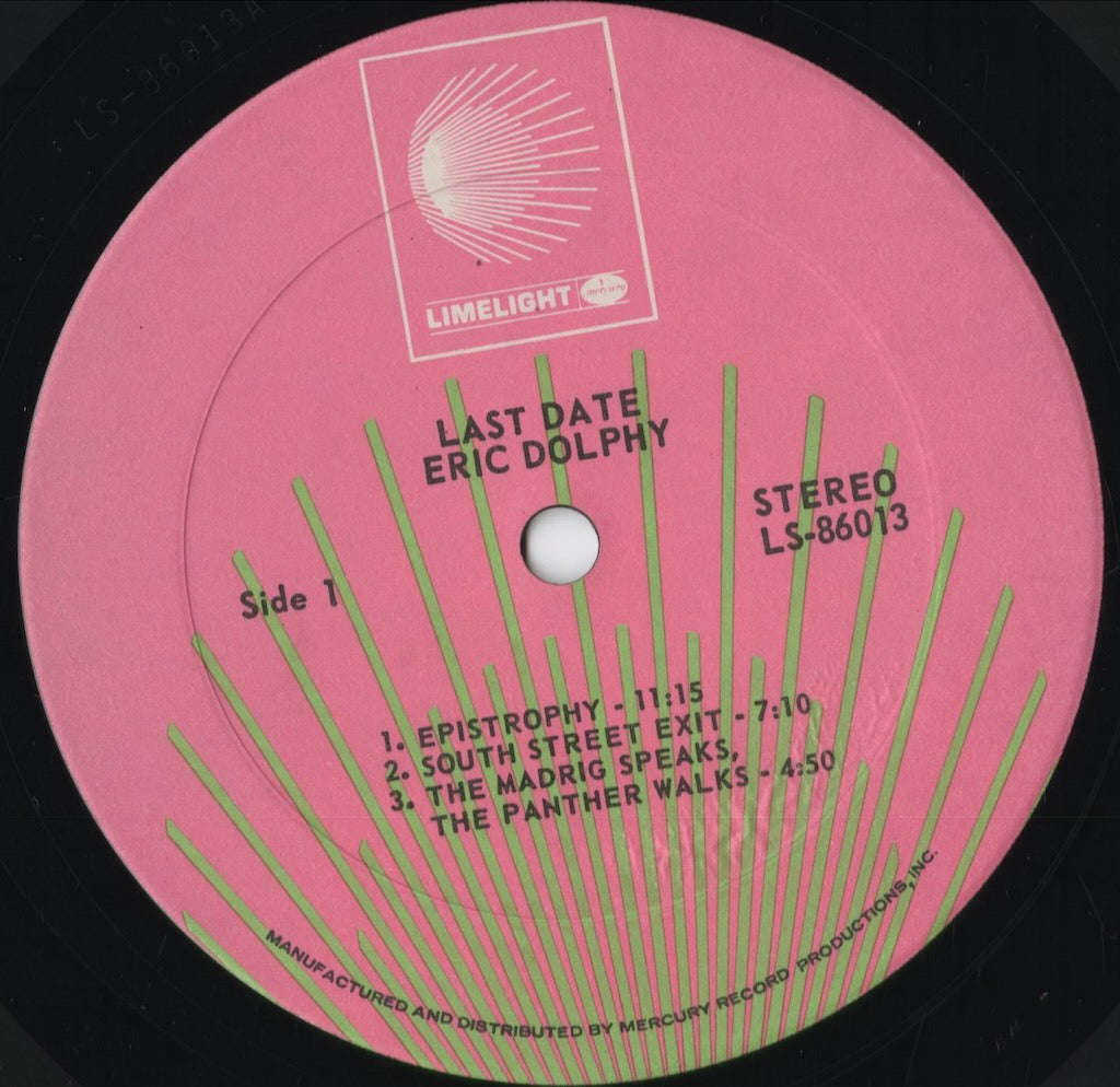 Eric Dolphy - Last Date (LS-86013) 1979 US Limelight