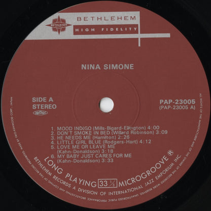 Nina Simone - Little Girl Blue (PAP-23005) LP 1981 JPN Bethlehem｜中古LP
