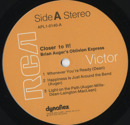 Brian Auger - Closer To It! (APL1-0140) 1973 US RCA Victor｜中古LP