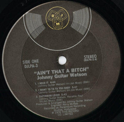 Johnny Guitar Watson – Ain't That A Bitch (DJLPA-3) 1976 US DJM Records | 中古LP
