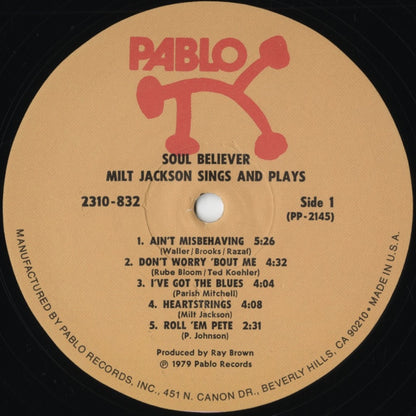 Milt Jackson – Soul Believer (2310-832) LP 1979 US Pablo | 中古LP