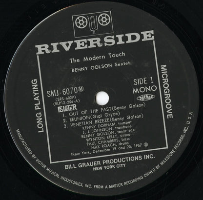 Benny Golson - The Modern Touch (SMJ-6070M) 1974 JPN Riverside｜中古LP