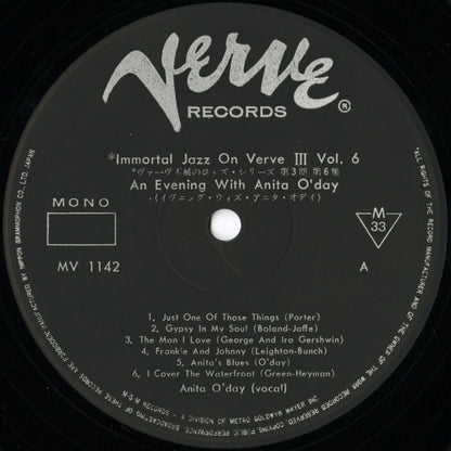 Anita O'Day / アニタ・オデイ / An Evening With Anita O'Day (MV 2526)