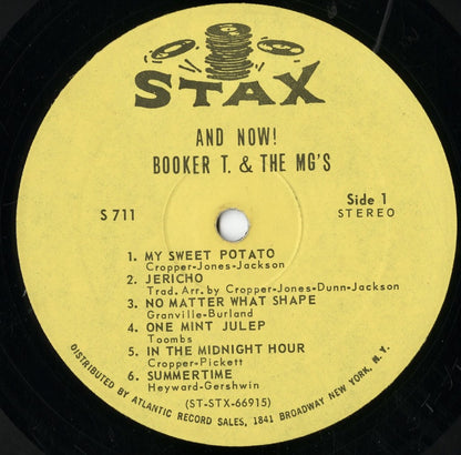 Booker T. And The M.G.'s - And Now! (S-711) LP 1966 US Stax｜中古LP