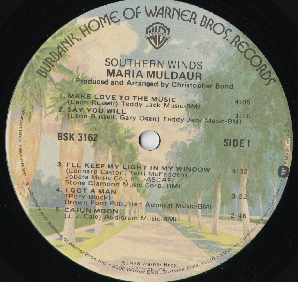 Maria Muldaur - Southern Winds (BSK 3162) 1978 US Warner｜中古LP