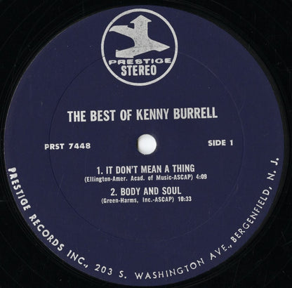 Kenny Burrell - The Best Of Kenny Burrell (PRST 7448) LP 1960's US Prestige｜中古LP
