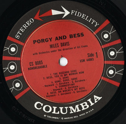 Miles Davis - Porgy And Bess (CS 8085) LP 1959 US Columbia｜中古LP